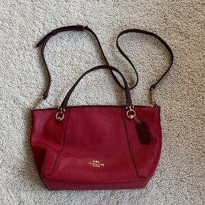 Coach Women's Kacey Satchel Crossbody, Red Apple Multi